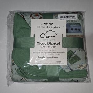 Little Sleepies Green Camp Cloud Blanket